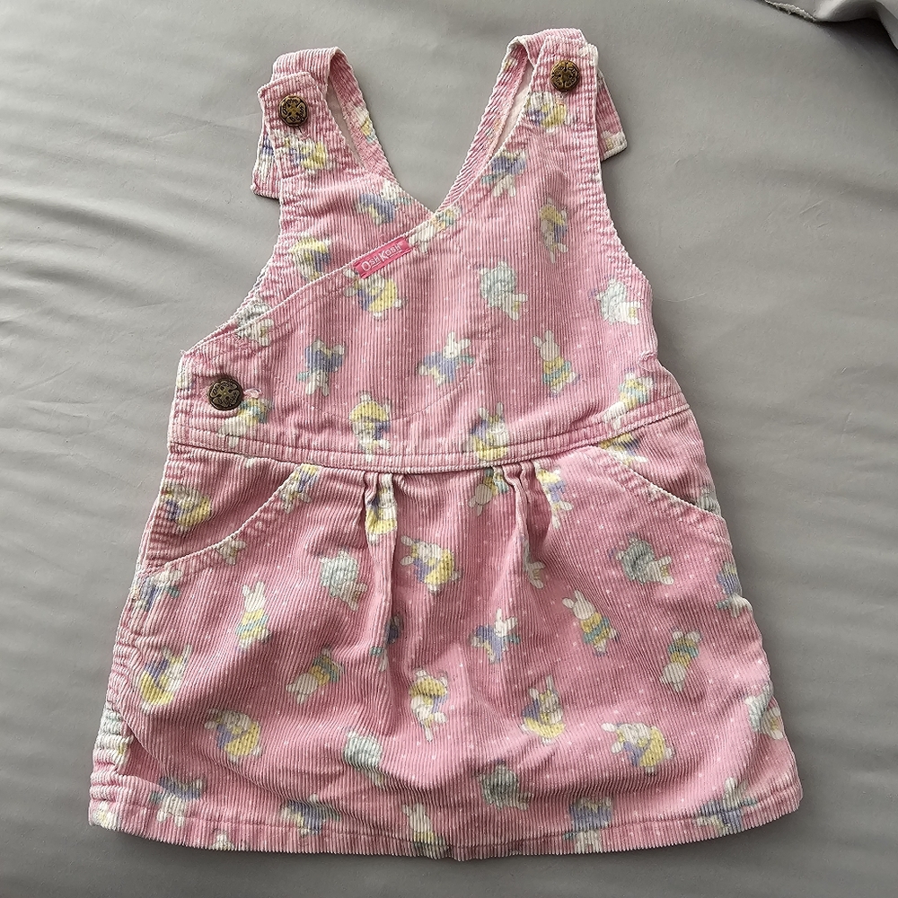 Vintage 80s 90s Corduroy OshKosh Overall Dress